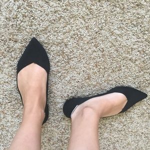 Black flats by Rothy's The Point - barely worn